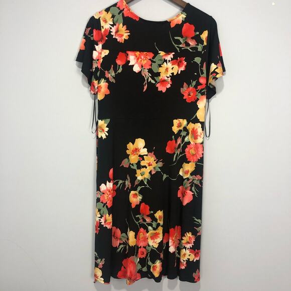 Gilli Women's V-Neck Floral Mini Dress Multicolor Size M - Picture 2 of 9